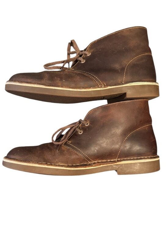 Clarks Desert Trek Brown Leather Chukka Boots Mens 9.5 Crepe Sole Casual main image 9